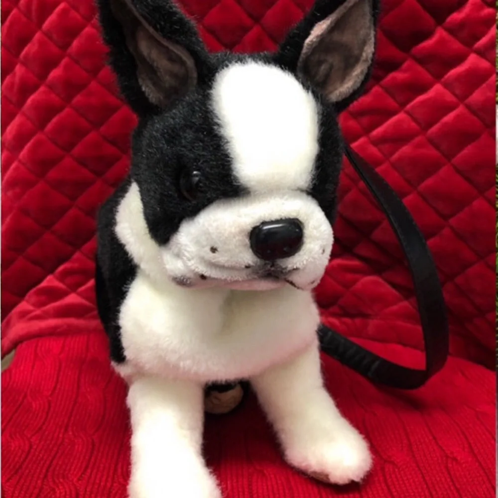 Bull Terrier Youth Black and White Plush Handbag